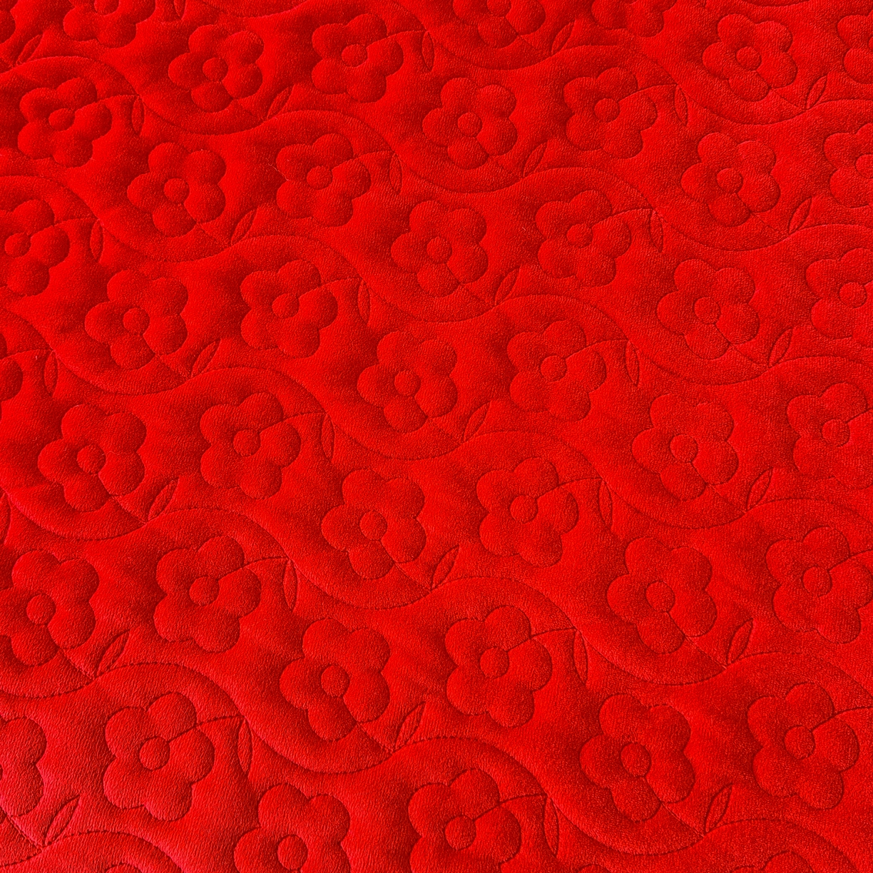 91家纺网 家纺一手货源 找家纺 情恒家纺 2025新款宝宝绒单品床盖床盖三件套玫瑰盛典系列 玫瑰盛典 中国红