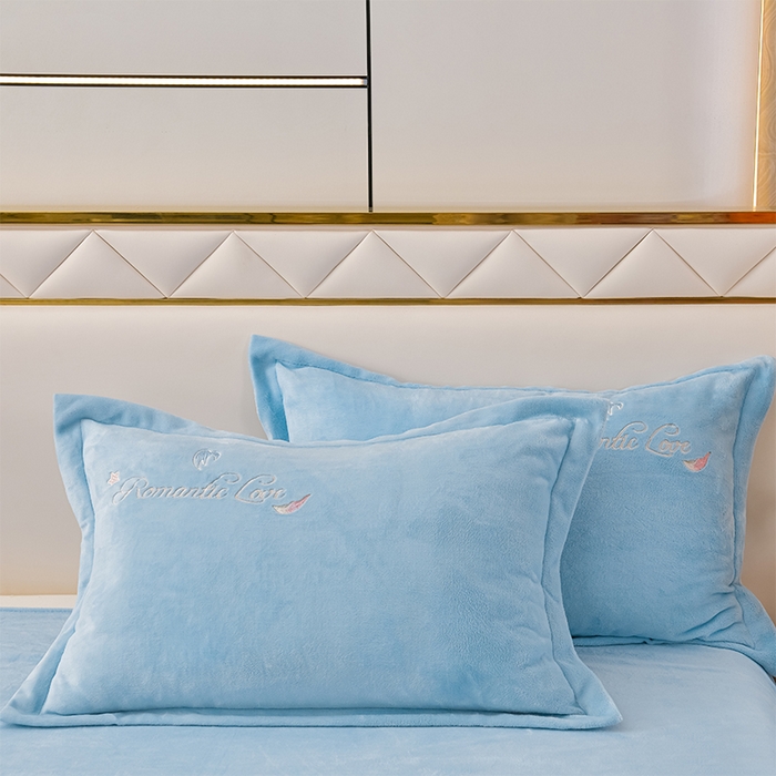 91家纺网 家纺一手货源 找家纺 绒小宣  2025新款加厚牛奶绒刺绣花保暖四件套-花开富贵提供买家秀 花开富贵-天兰色