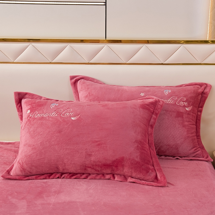 91家纺网 家纺一手货源 找家纺 绒小宣  2025新款加厚牛奶绒刺绣花保暖四件套-花开富贵提供买家秀 花开富贵-豆沙色