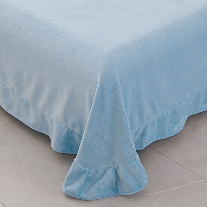 91家纺网 家纺一手货源 找家纺 绒小宣  2025新款加厚牛奶绒刺绣花保暖四件套-花开富贵提供买家秀 花开富贵-天兰色