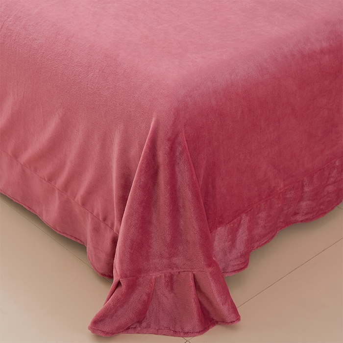 91家纺网 家纺一手货源 找家纺 绒小宣 2025新款A类牛奶绒刺绣四件套-蝶恋花 豆沙色