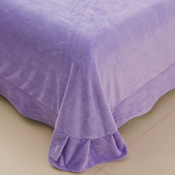 91家纺网 家纺一手货源 找家纺 绒小宣 2025新款A类牛奶绒刺绣四件套-蝶恋花 浅夏紫