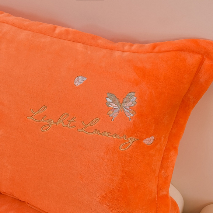 91家纺网 家纺一手货源 找家纺 绒小宣 2025新款A类牛奶绒刺绣四件套-蝶恋花 苏打橙