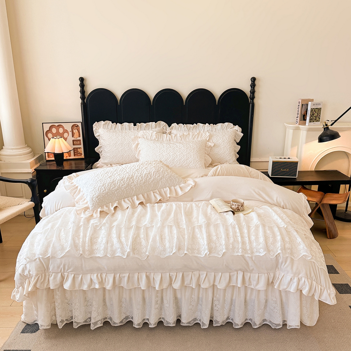 91家纺网 家纺一手货源 找家纺 （总）情恒家纺 2025新款宝宝绒床盖三四件套玫瑰盛典