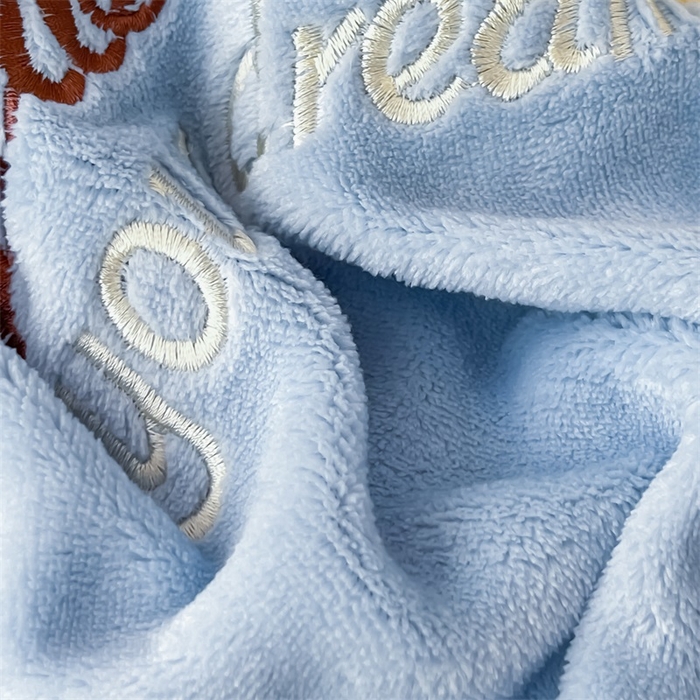 91家纺网 家纺一手货源 找家纺 绒小宣 2025新A类牛奶绒贴布绣四件套-花语 花语-天空兰