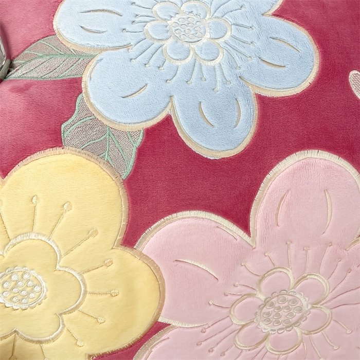 91家纺网 家纺一手货源 找家纺 绒小宣 2025新A类牛奶绒贴布绣四件套-花语 花语-豆沙色