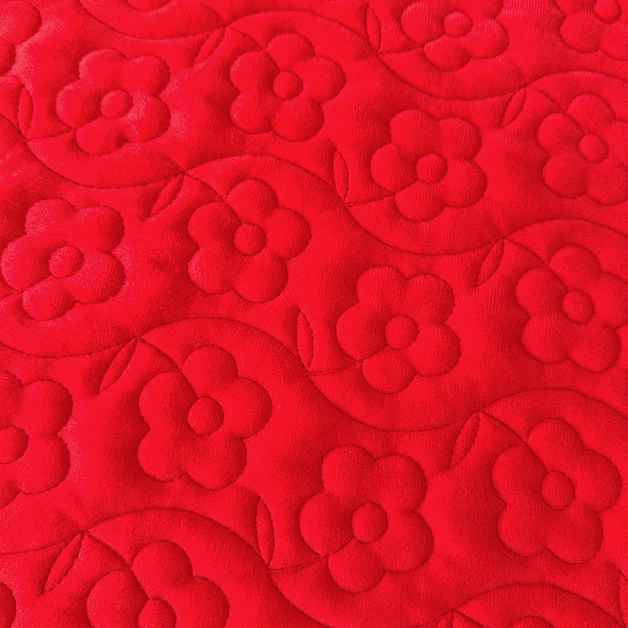 91家纺网 家纺一手货源 找家纺 情恒家纺 2025新款宝宝绒夹棉床裙三四五件套-玫瑰盛典 玫瑰盛典 中国红