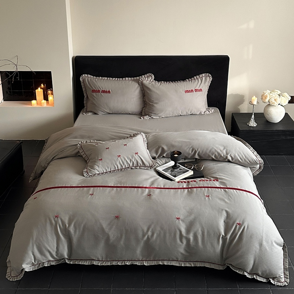 91家纺网 家纺一手货源 找家纺 （总）优然居家纺 2025新款数码印花贴布绣婚庆四件套-醉嫣然