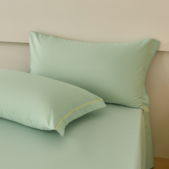 91家纺网 家纺一手货源 找家纺 宇彬家纺 2026直播爆款A类13374全棉纯棉母婴级一字绣纯色单被套 被套单件 简绣-炫彩绿