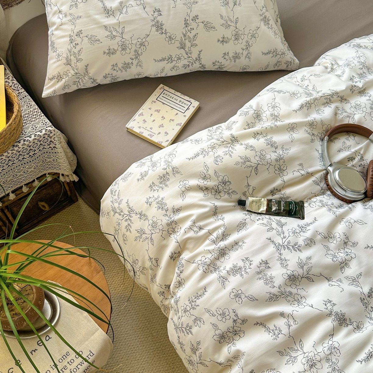 91家纺网 家纺一手货源 找家纺 （总）曼璐家纺 2025新款碎花双拼水洗棉四件套学生宿舍三件套单双人被套和床笠款单被套