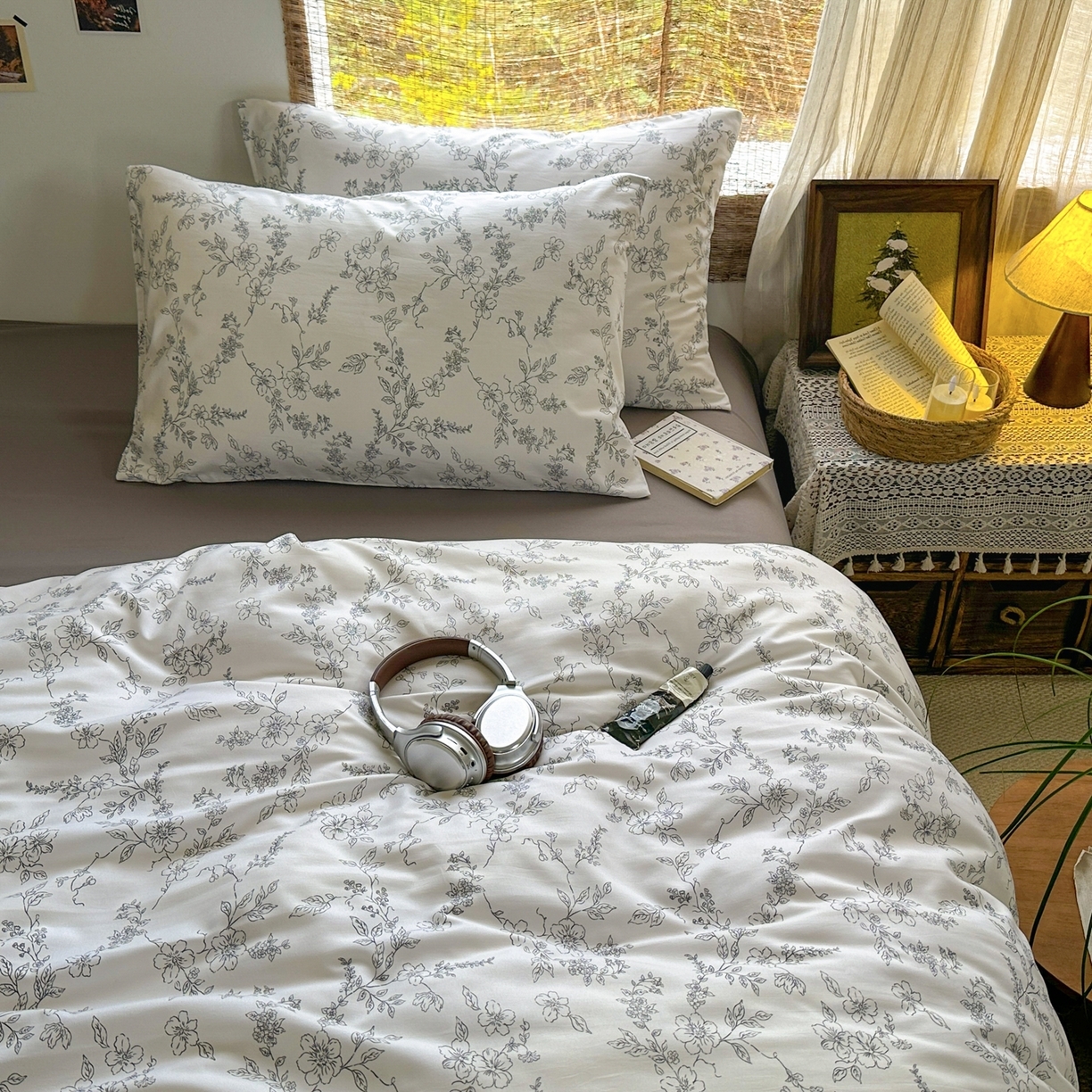 91家纺网 家纺一手货源 找家纺 （总）曼璐家纺 2025新款碎花双拼水洗棉四件套学生宿舍三件套单双人被套和床笠款单被套