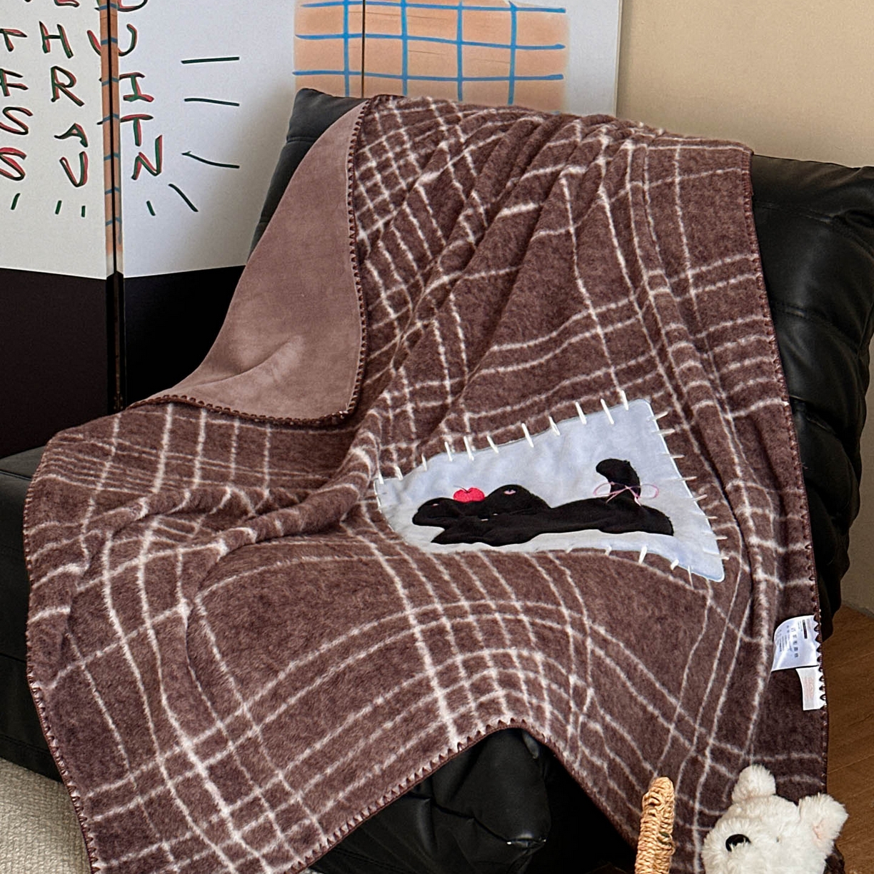 91家纺网 家纺一手货源 找家纺 （总）宇航家纺 2025新款美拉德色系仿羊毛绒牛奶绒毛毯盖毯办公毯