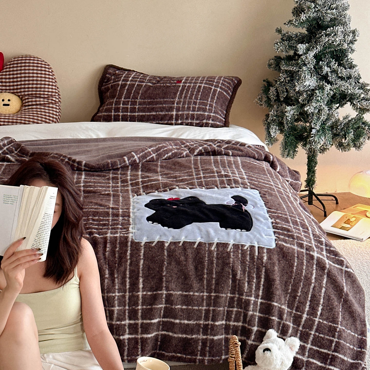 91家纺网 家纺一手货源 找家纺 （总）宇航家纺 2025新款美拉德色系仿羊毛绒牛奶绒毛毯盖毯办公毯