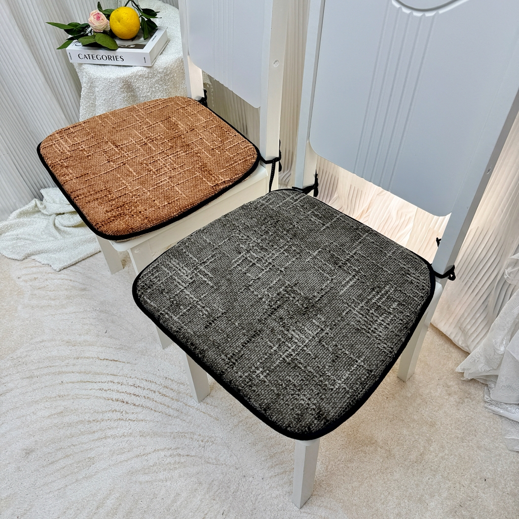 91家纺网 家纺一手货源 找家纺 （总）爱家居 2025新款餐椅垫坐垫轻奢马蹄形四季通用雪尼尔防滑纯色椅子垫餐厅家用可拆洗【纯色雪尼尔坐垫常规有现货、其它规格可定制】