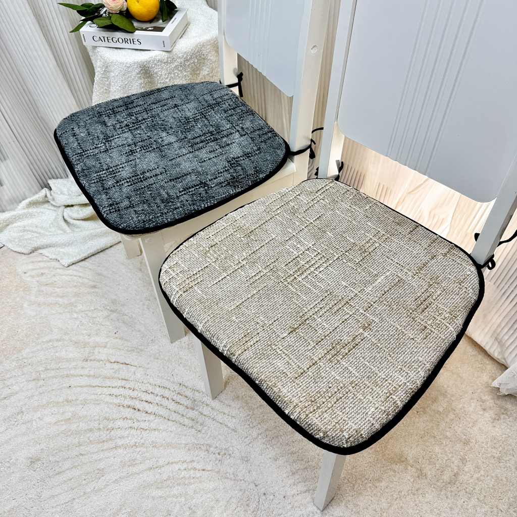 91家纺网 家纺一手货源 找家纺 （总）爱家居 2025新款餐椅垫坐垫轻奢马蹄形四季通用雪尼尔防滑纯色椅子垫餐厅家用可拆洗【纯色雪尼尔坐垫常规有现货、其它规格可定制】