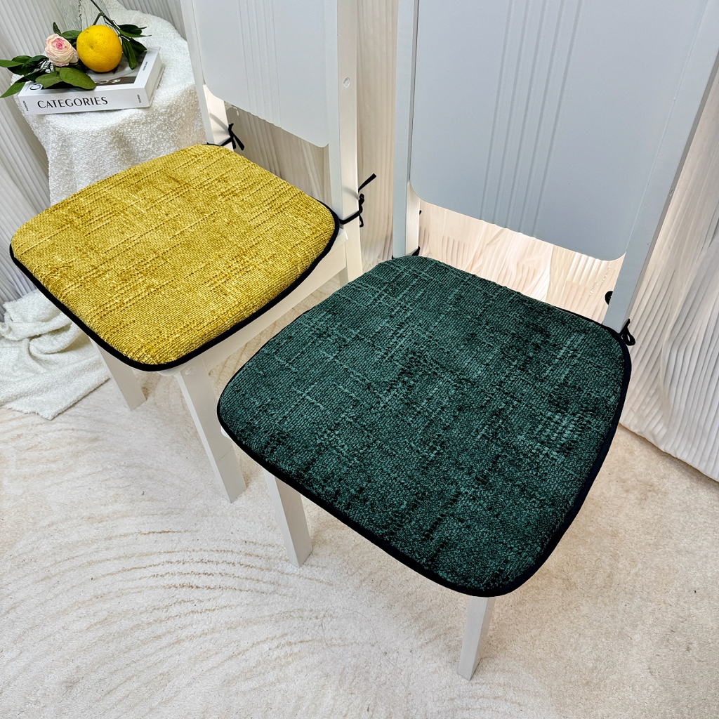 91家纺网 家纺一手货源 找家纺 （总）爱家居 2025新款餐椅垫坐垫轻奢马蹄形四季通用雪尼尔防滑纯色椅子垫餐厅家用可拆洗【纯色雪尼尔坐垫常规有现货、其它规格可定制】