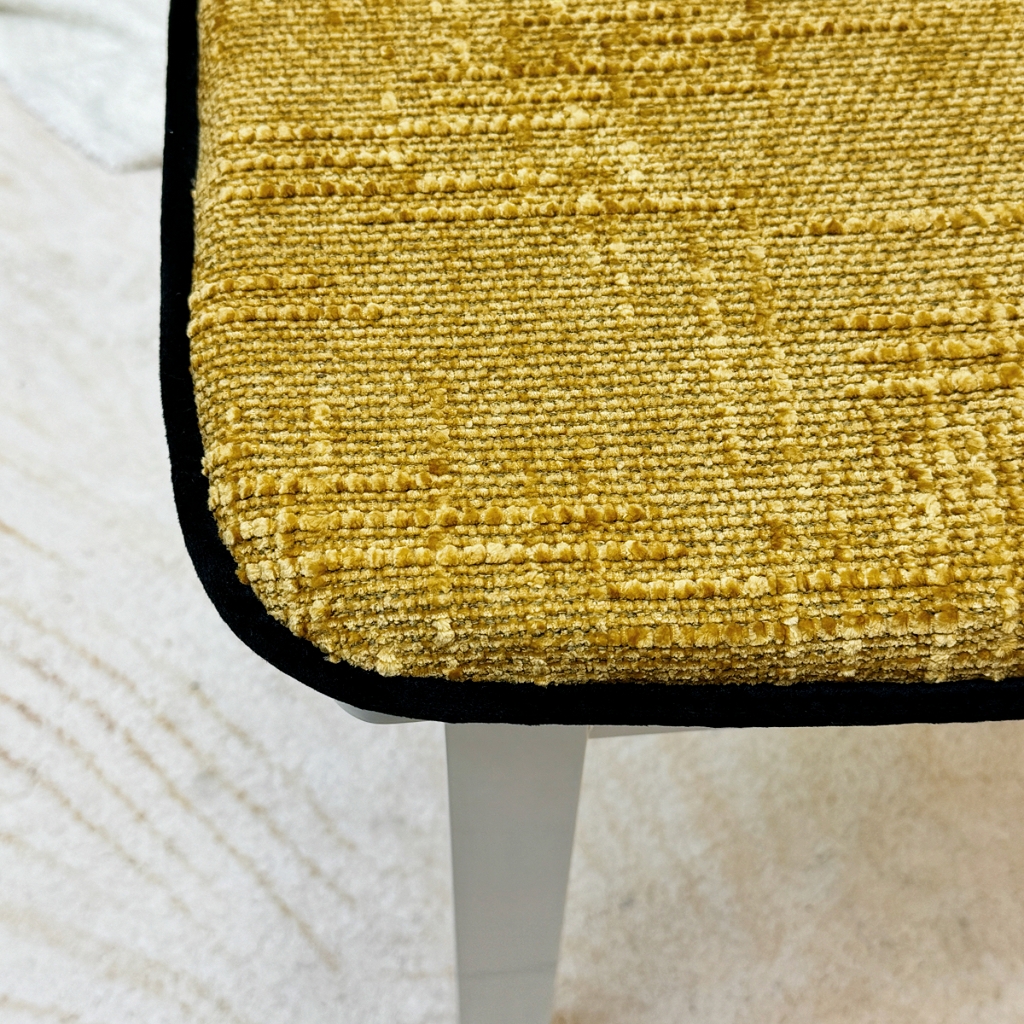 91家纺网 家纺一手货源 找家纺 爱家居 2025新款餐椅垫坐垫轻奢马蹄形四季通用雪尼尔防滑纯色椅子垫餐厅家用可拆洗【纯色雪尼尔坐垫常规有现货、其它规格可定制】 雪尼尔—暖黄