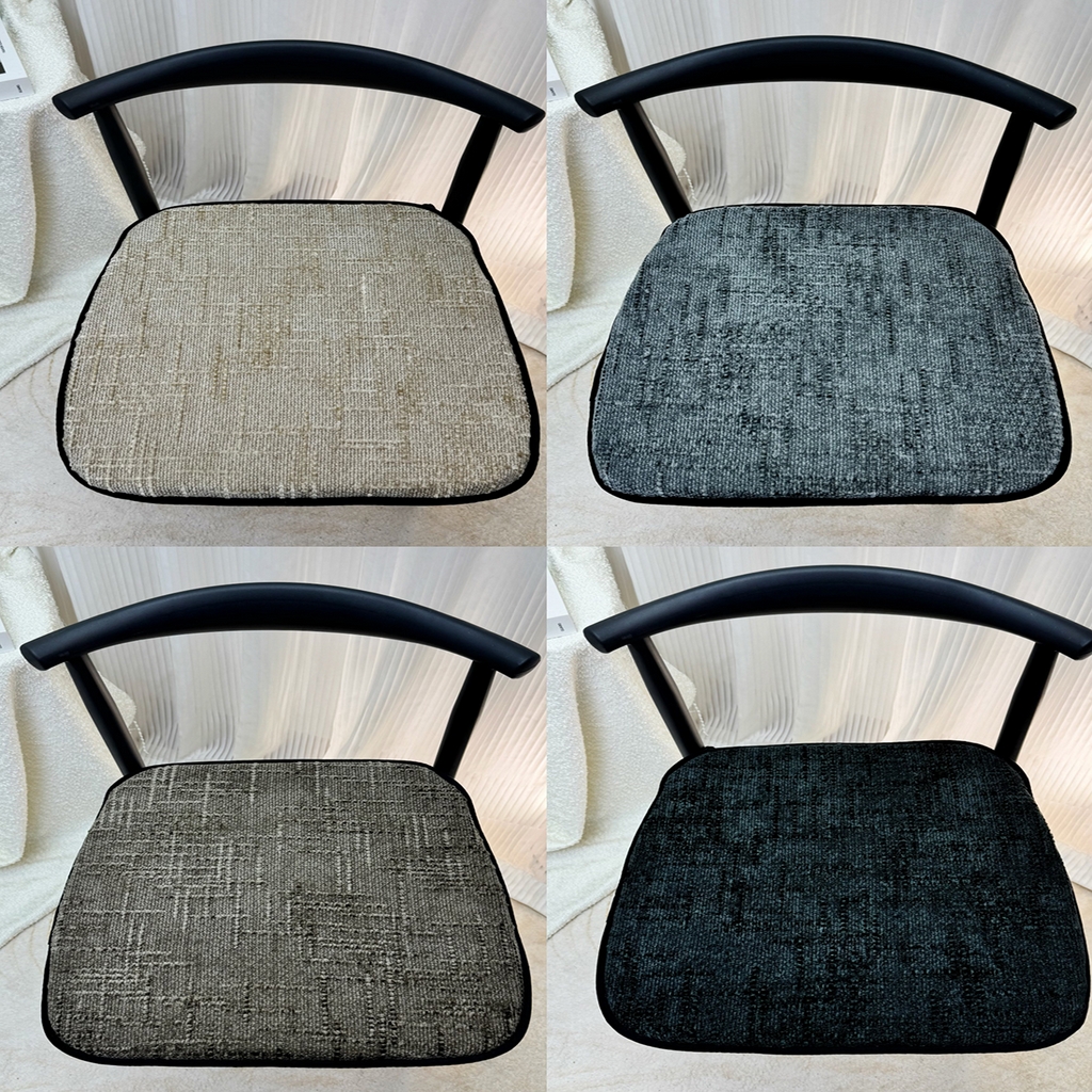 91家纺网 家纺一手货源 找家纺 爱家居 2025新款餐椅垫坐垫轻奢马蹄形四季通用雪尼尔防滑纯色椅子垫餐厅家用可拆洗【纯色雪尼尔坐垫常规有现货、其它规格可定制】 组合图