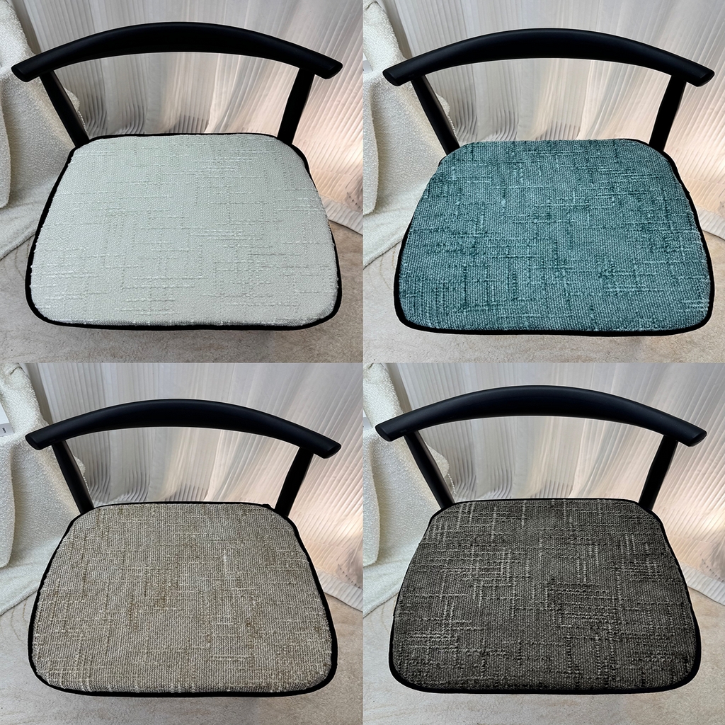 91家纺网 家纺一手货源 找家纺 爱家居 2025新款餐椅垫坐垫轻奢马蹄形四季通用雪尼尔防滑纯色椅子垫餐厅家用可拆洗【纯色雪尼尔坐垫常规有现货、其它规格可定制】 组合图