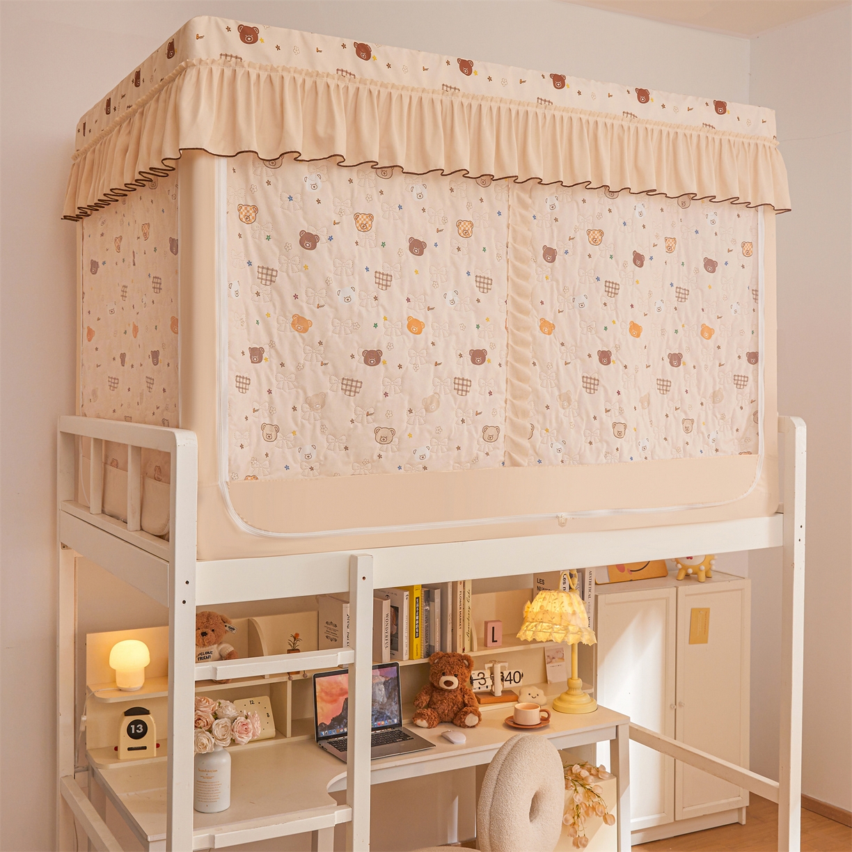 91家纺网 家纺一手货源 找家纺 （总）艾晶美家纺有限公司 2025新款学生宿舍遮光保暖蚊帐夹棉床帘蚊帐大学生宿舍蚊帐