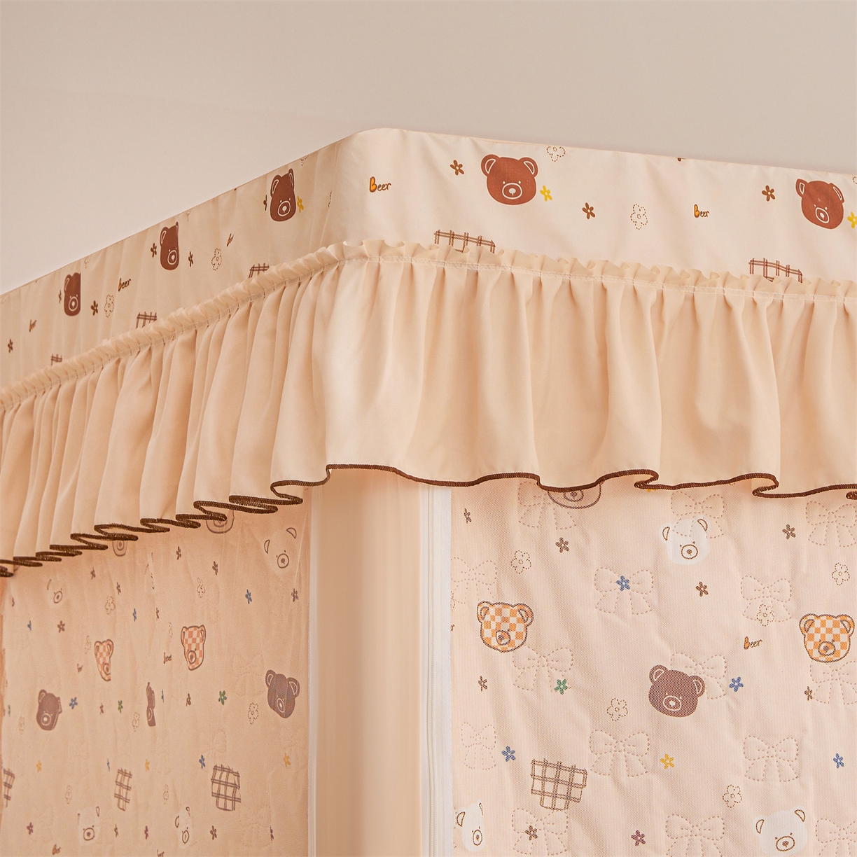 91家纺网 家纺一手货源 找家纺 （总）艾晶美家纺有限公司 2025新款学生宿舍遮光保暖蚊帐夹棉床帘蚊帐大学生宿舍蚊帐