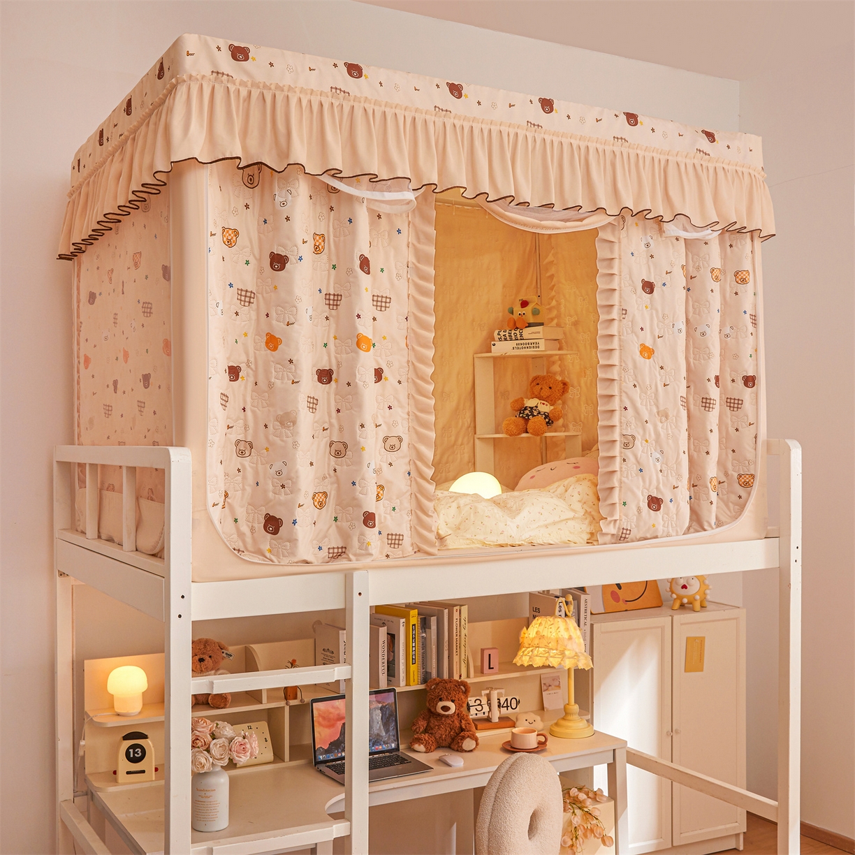 91家纺网 家纺一手货源 找家纺 （总）艾晶美家纺有限公司 2025新款学生宿舍遮光保暖蚊帐夹棉床帘蚊帐大学生宿舍蚊帐