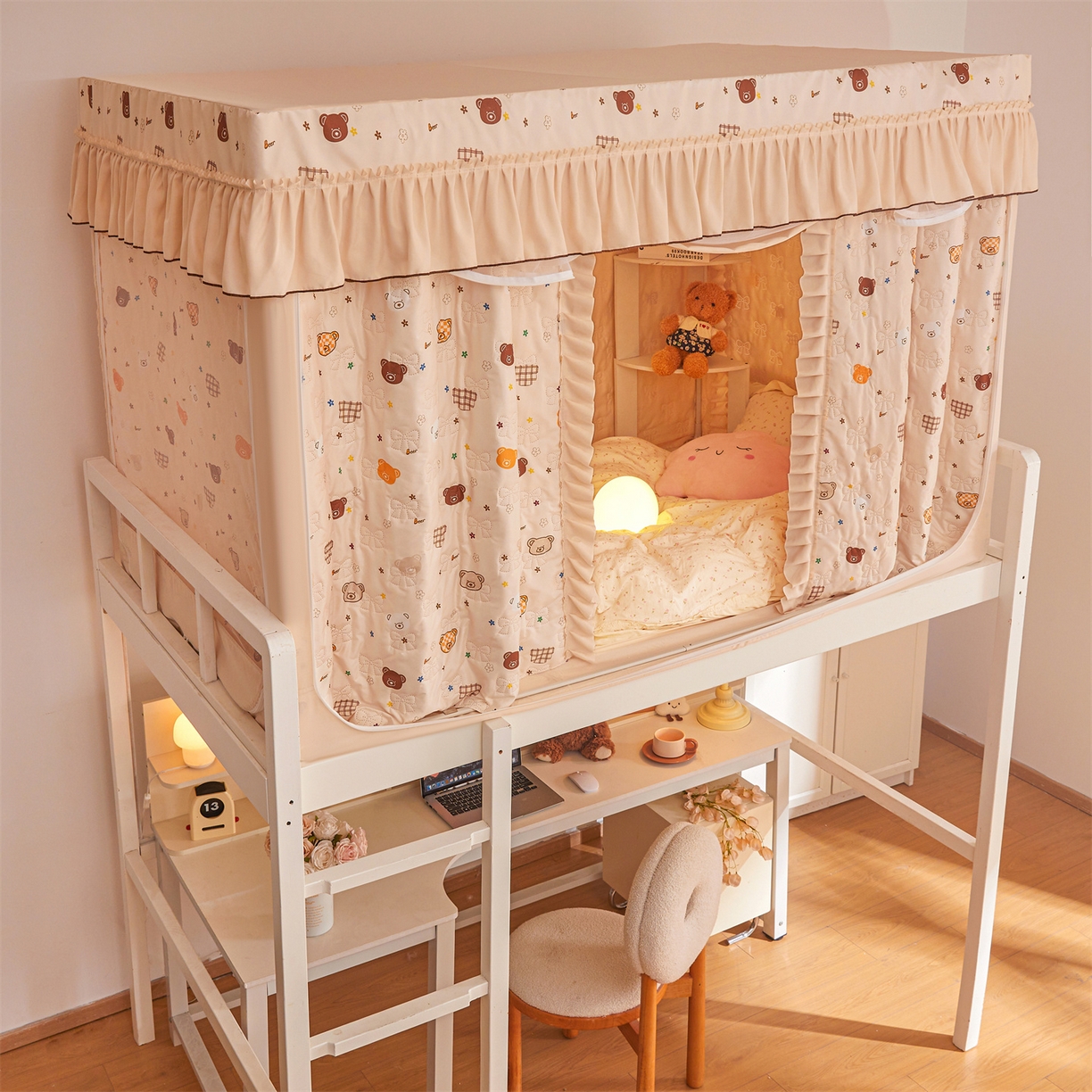 91家纺网 家纺一手货源 找家纺 （总）艾晶美家纺有限公司 2025新款学生宿舍遮光保暖蚊帐夹棉床帘蚊帐大学生宿舍蚊帐