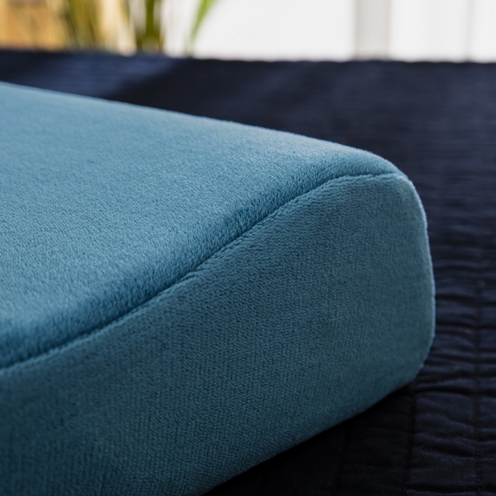 91家纺网 家纺一手货源 找家纺 大黄蜂家居家纺 2025新款H款牛奶绒秋冬刺绣乳胶枕套 景泰蓝