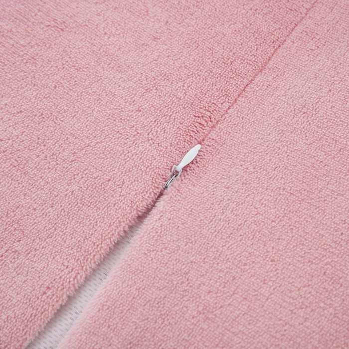 91家纺网 家纺一手货源 找家纺 大黄蜂家居家纺 2025新款H款牛奶绒秋冬刺绣乳胶枕套 蜜桃粉