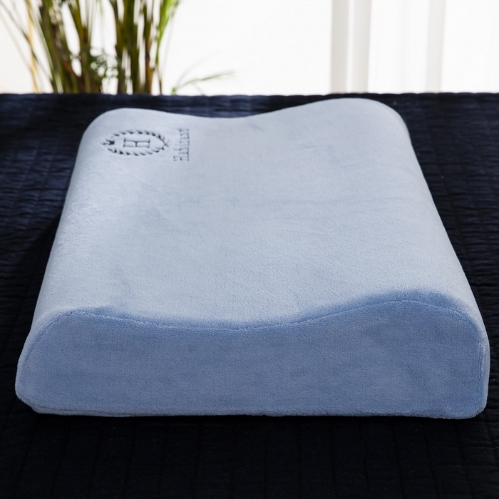 91家纺网 家纺一手货源 找家纺 大黄蜂家居家纺 2025新款H款牛奶绒秋冬刺绣乳胶枕套 梦幻蓝