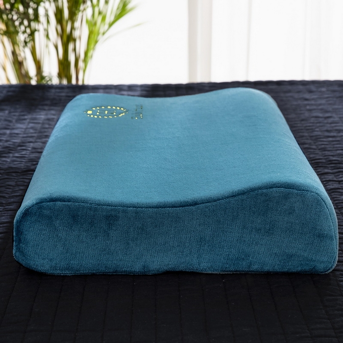 91家纺网 家纺一手货源 找家纺 大黄蜂家居家纺 2025新款H款牛奶绒秋冬刺绣乳胶枕套 景泰蓝