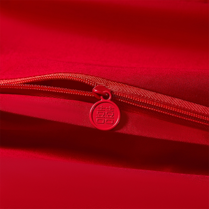 91家纺网 家纺一手货源 找家纺 博之洋婚庆 2025新款全棉新中式刺绣款婚庆四件套多件套 龙凤祥和-金