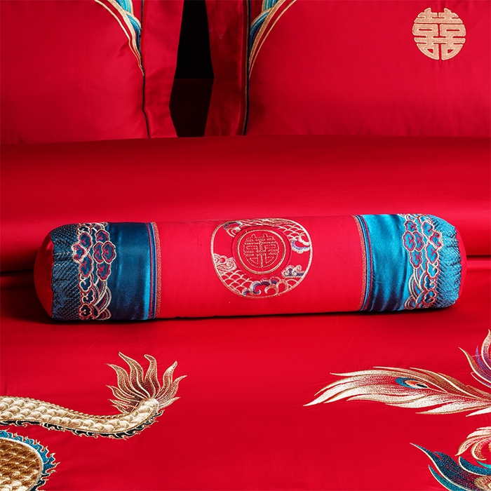 91家纺网 家纺一手货源 找家纺 博之洋婚庆 2025新款全棉新中式刺绣款婚庆四件套多件套 万里江山