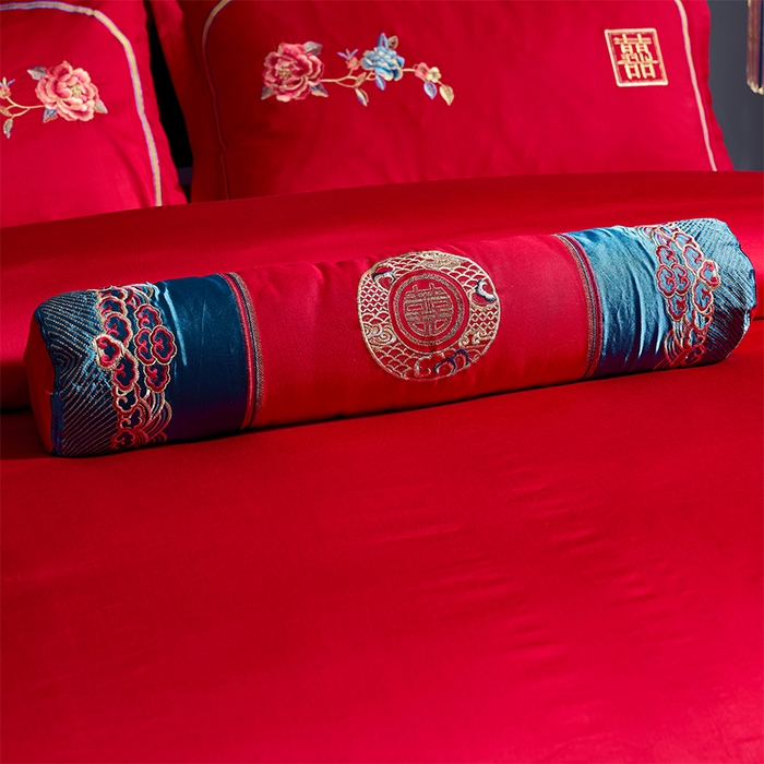 91家纺网 家纺一手货源 找家纺 博之洋婚庆 2025新款全棉新中式刺绣款婚庆四件套多件套 宠爱