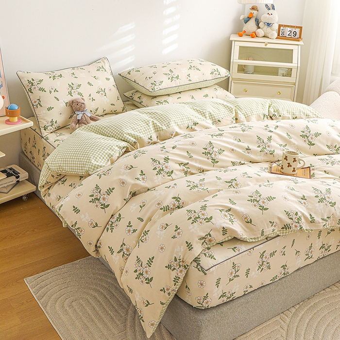 91家纺网 家纺一手货源 找家纺 （总）元元 2024新款13372加密精梳全棉单品套件系列-四件套