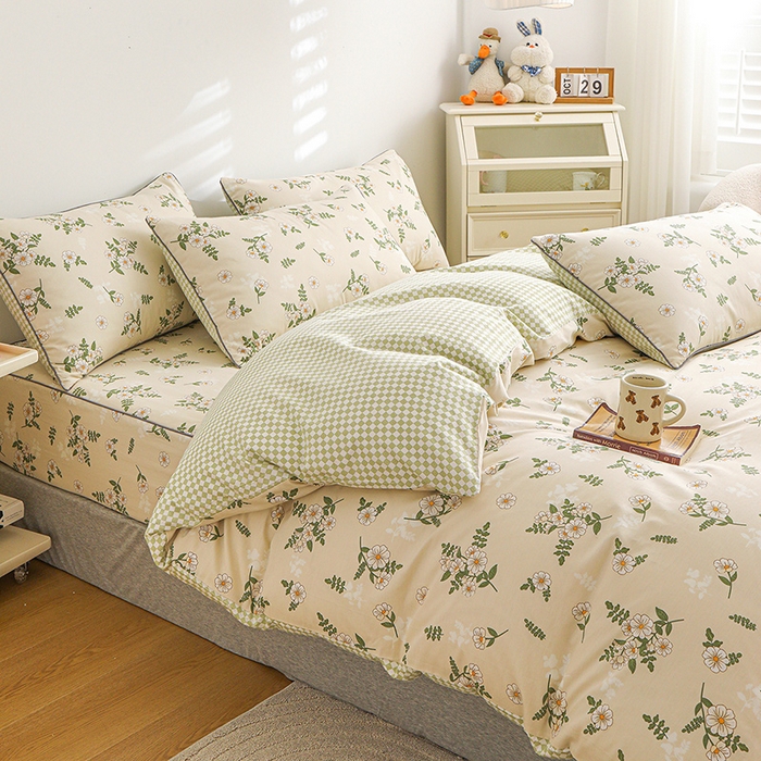 91家纺网 家纺一手货源 找家纺 （总）元元 2024新款13372加密精梳全棉单品套件系列-四件套