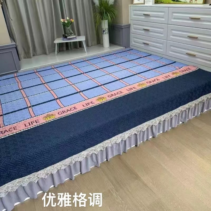 91家纺网 家纺一手货源 找家纺 （总）铭源榻榻米炕盖 新款雪花棉双面布榻榻米炕盖