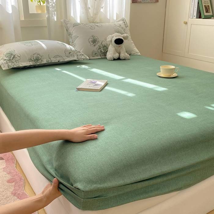 91家纺网 家纺一手货源 找家纺 （总）红日子 2025新款生态斜纹植物羊绒单床笠磨毛床笠三件套