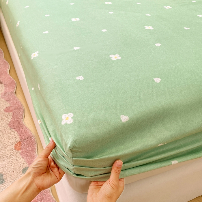 91家纺网 家纺一手货源 找家纺 红日子 2025新款生态斜纹植物羊绒单床笠磨毛床笠三件套 温青