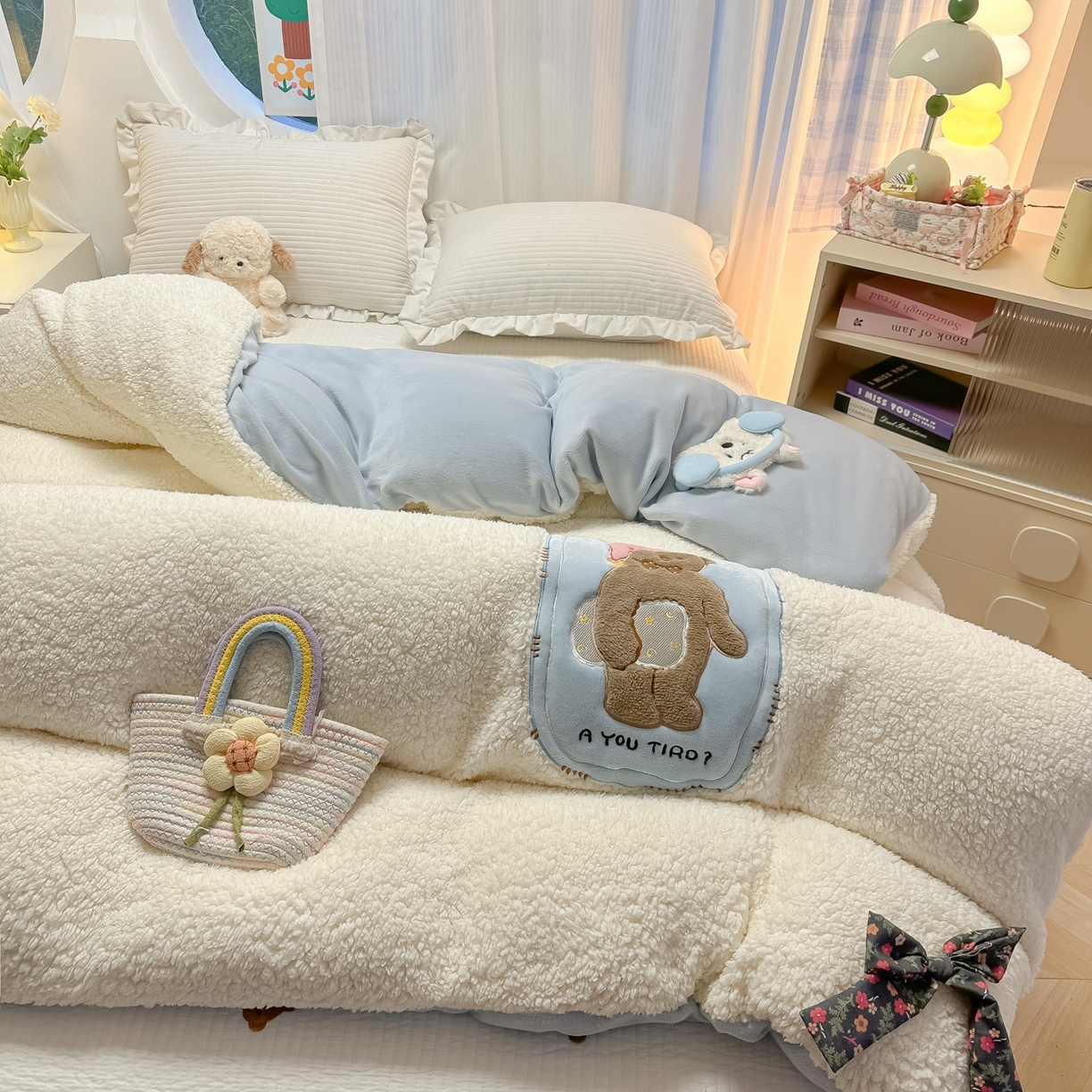 91家纺网 家纺一手货源 找家纺 （总）子钦家纺 2025新款羊羔绒牛奶绒卡通贴布绣单被套被套单件单品被套（第二波）