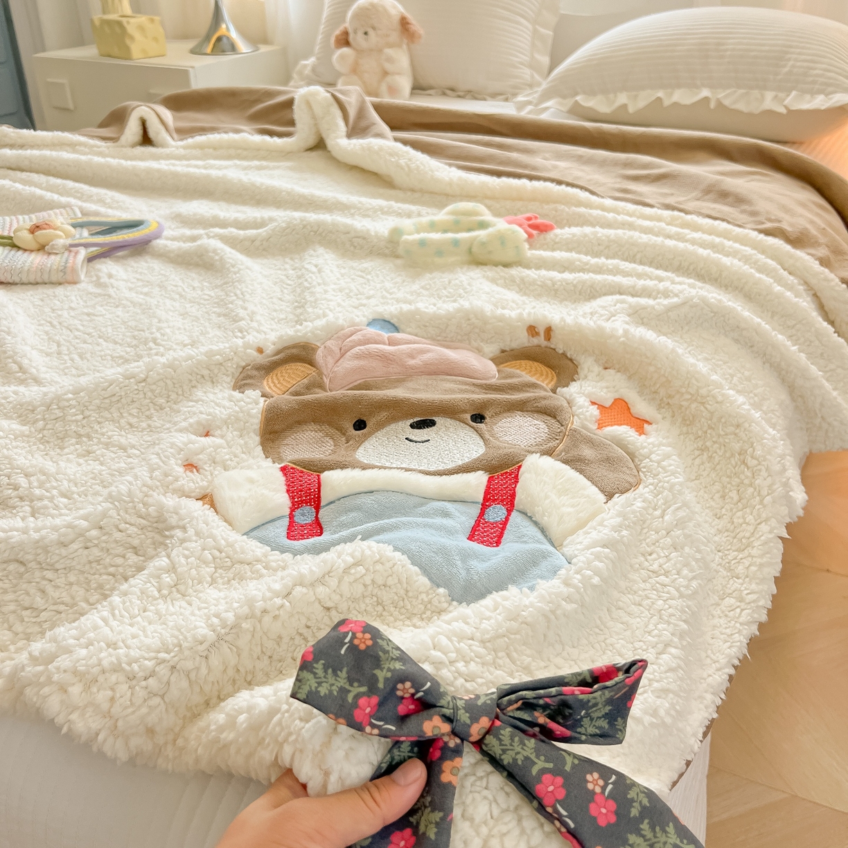 91家纺网 家纺一手货源 找家纺 （总）子钦家纺 2025新款羊羔绒牛奶绒卡通贴布绣单被套被套单件单品被套（第二波）