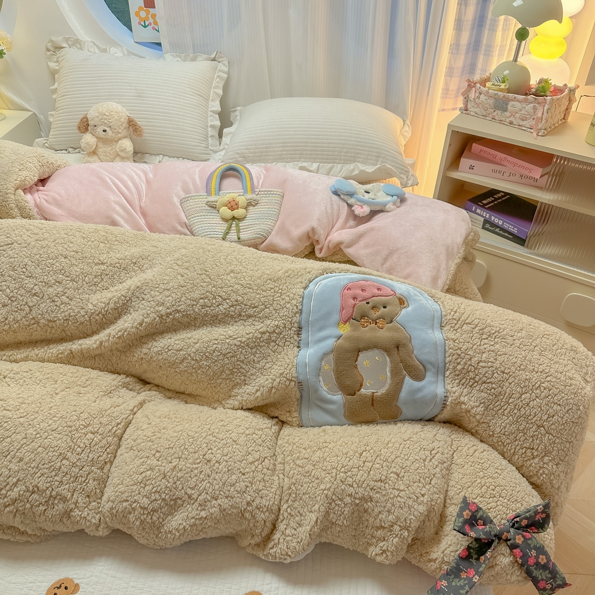 91家纺网 家纺一手货源 找家纺 （总）子钦家纺 2025新款羊羔绒牛奶绒卡通贴布绣单被套被套单件单品被套（第二波）