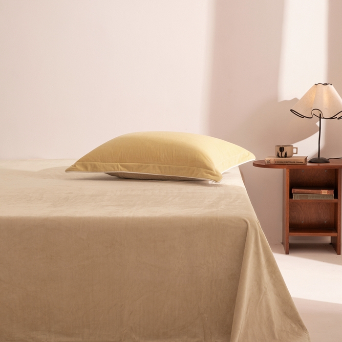 91家纺网 家纺一手货源 找家纺 安力森/诚臻酒店用品 2025新款麻绳婴儿绒四件套秋冬加厚亲肤保暖卧室床品套件 乳酪-米咖