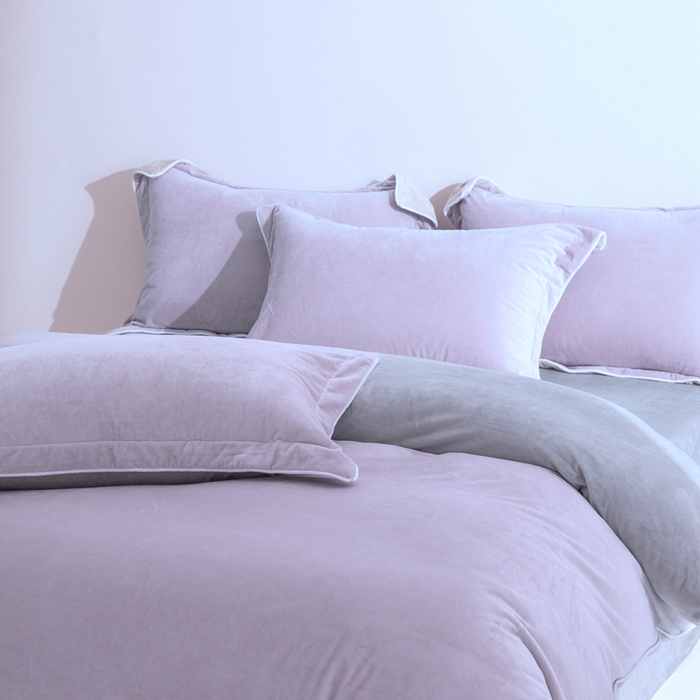 91家纺网 家纺一手货源 找家纺 安力森/诚臻酒店用品 2025新款麻绳婴儿绒四件套秋冬加厚亲肤保暖卧室床品套件 芋泥-浅灰