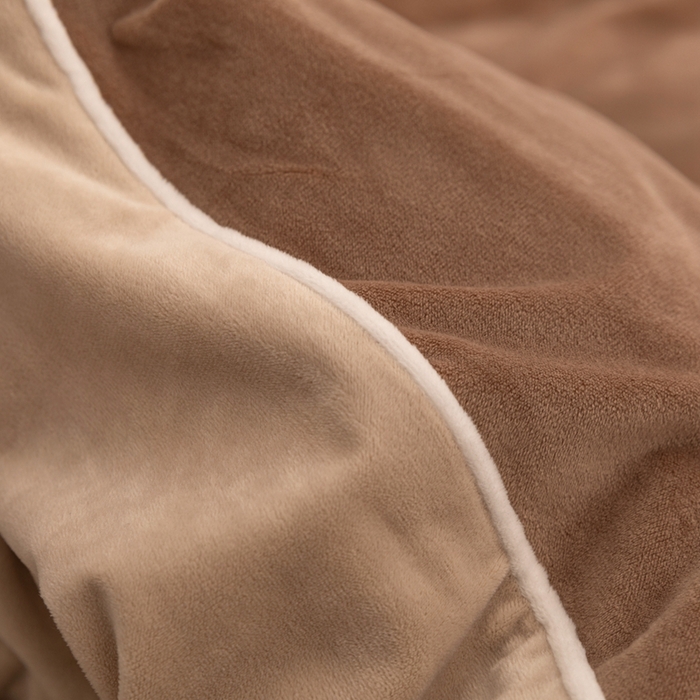 91家纺网 家纺一手货源 找家纺 安力森/诚臻酒店用品 2025新款麻绳婴儿绒四件套秋冬加厚亲肤保暖卧室床品套件 棕咖-米咖