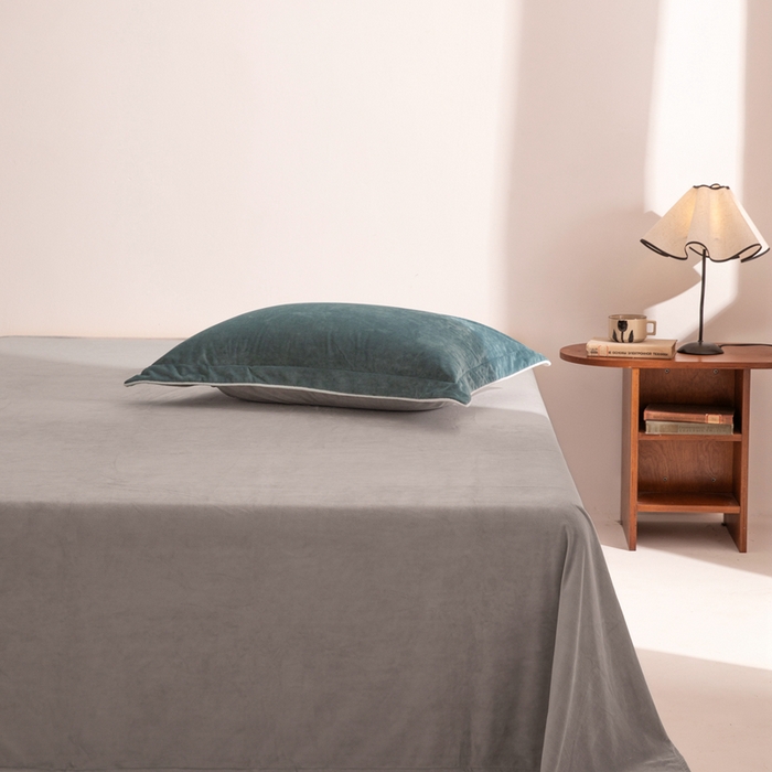 91家纺网 家纺一手货源 找家纺 安力森/诚臻酒店用品 2025新款麻绳婴儿绒四件套秋冬加厚亲肤保暖卧室床品套件 神秘灰-浅灰