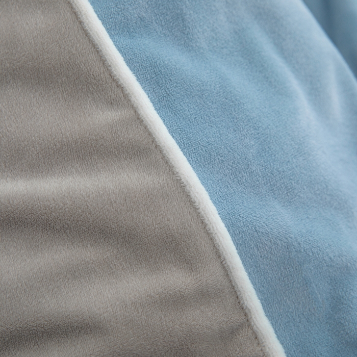 91家纺网 家纺一手货源 找家纺 安力森/诚臻酒店用品 2025新款麻绳婴儿绒四件套秋冬加厚亲肤保暖卧室床品套件 浅蓝-银灰