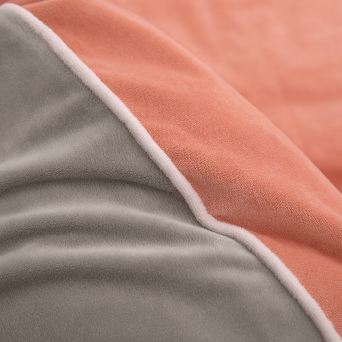 91家纺网 家纺一手货源 找家纺 安力森/诚臻酒店用品 2025新款麻绳婴儿绒四件套秋冬加厚亲肤保暖卧室床品套件 橘粉-浅灰