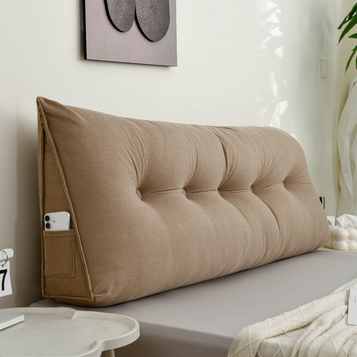 美达人 2025新款灯芯绒三角靠背 灯芯绒-咖色-三角