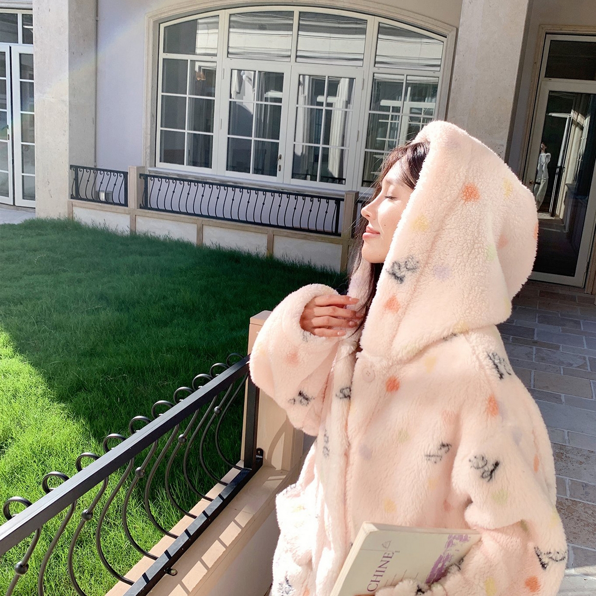 91家纺网 家纺一手货源 找家纺 （总）妍景家居生活馆 2025新款韩剧浴袍套装